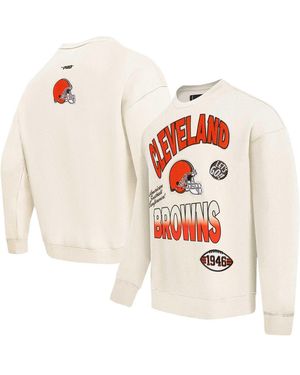 Pro Standard Cleveland Browns Turn It Up Pullover Sweatshirt - White