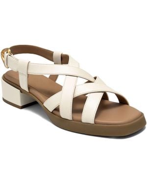 Aerosoles Daily Low Heeled Strappy Sandals - Metallic