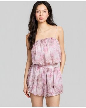 And Now This Chiffon Bubble Tank Top - Pink