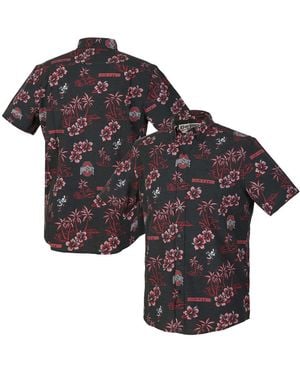 Reyn Spooner Ohio State Buckeyes Kekai Classic Tri-blend Button-down Shirt - Black