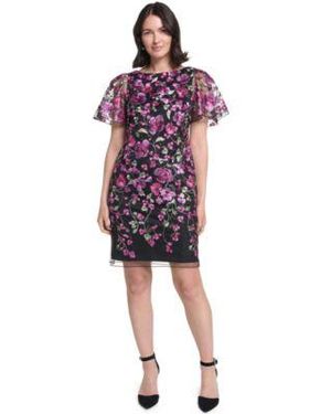 Jessica Howard Boat Neck Dress - Red