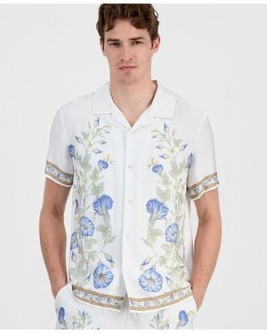 Guess Wayco Bord Floral Shirt - White