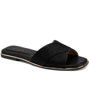 Donna Karan Harmony Slip-on Flat Sandals - Black