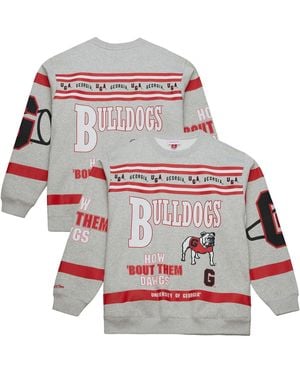 Mitchell & Ness Georgia Bulldogs All Over Print Sweatshirt - White