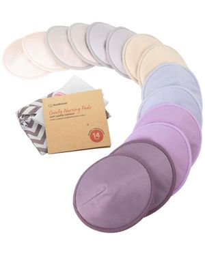 KeaBabies 14pk Organic Nursing Pads - Purple