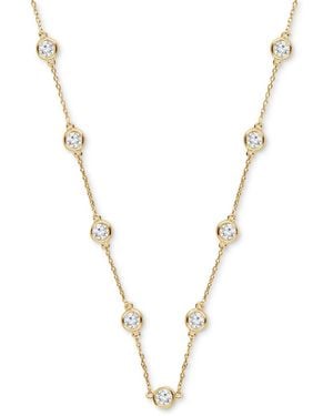 Badgley Mischka Lab Grown Diamond Statement Necklace (6 Ct. T.w. - Metallic