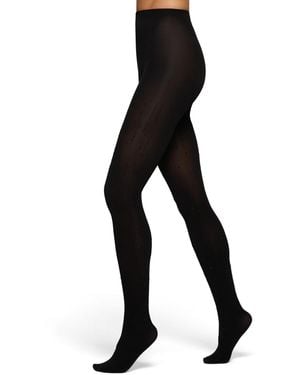 Hue Bedazzled Opaque Tights - Black