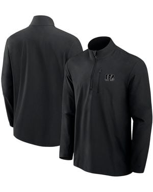 Fanatics Cincinnati Bengals Front Office Woven Quarter-zip Jacket - Black