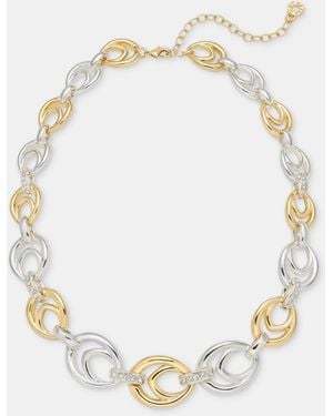 Anne Klein Linked All-around Collar Necklace - Metallic