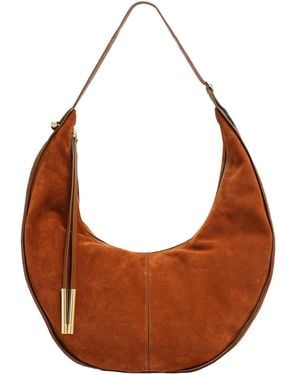 Kenneth Cole Highline Leather Extra-large Banana Hobo Handbag - Brown