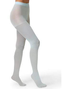 Hue Control Top Sheer Tights - Gray