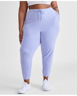 ID Ideology Plus Size Soft-touch Knit Ankle sweatpants - Blue