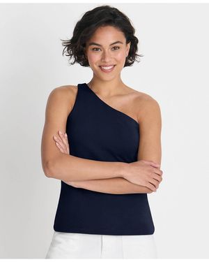 Lands' End Slender One Shoulder Top - Blue