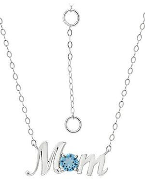 Giani Bernini Crystal Birth Month "mom" Pendant Necklace - Black
