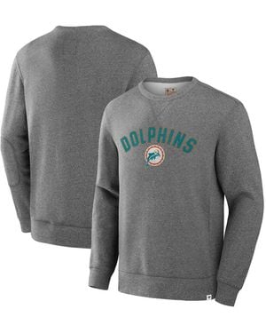 Fanatics Miami Dolphins Loop Terry Pullover Sweatshirt - Gray