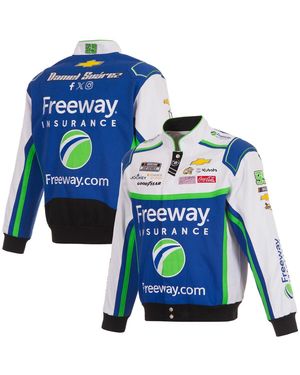 JH Design Royal/white Daniel Suarez Freeway Insurance Full-snap Twill Uniform Jacket - Blue