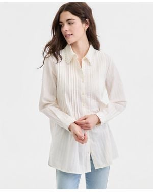 Levi's Faye Long-sleeve Pop Over Tunic - Natural