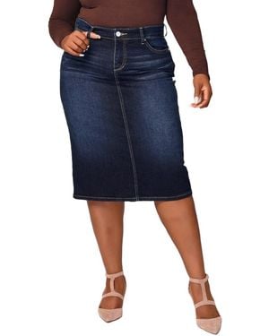 Slink Jeans Denim Midi Skirt - Blue