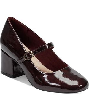 Rockport Xena Block Heel Mary Jane Dress Pumps - Brown