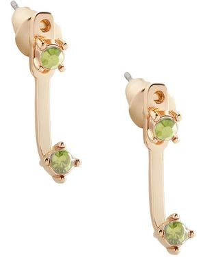 Mint & Lily Birthstone Drop Ear Jacket Earrings - Metallic