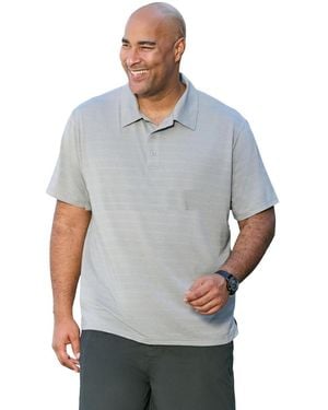Kingsize Big & Tall Vented Golf Polo Shirts - Gray