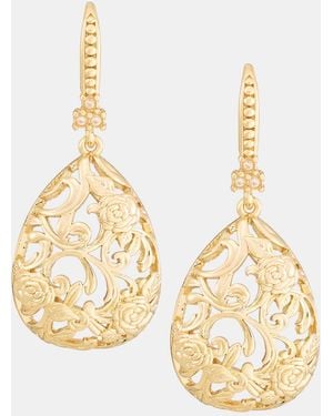 Marchesa Lonna & Lilly Puffy Filigree Drop Earrings - Metallic