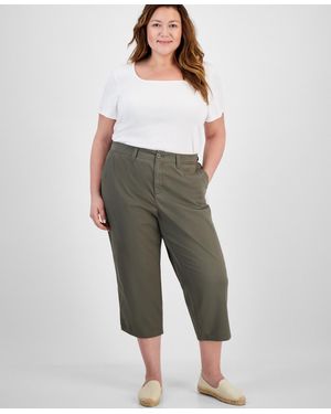 Style & Co. Plus Size Comfort Capri Pants - Gray