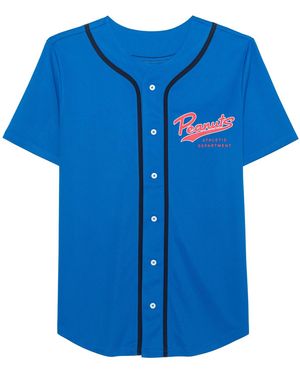 Hybrid Peanuts Baseball Jersey Shirt - Blue