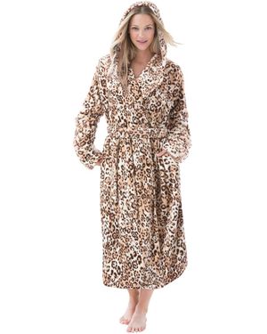 Dreams & Co. Plus Size Plush Hooded Wrap Robe - White