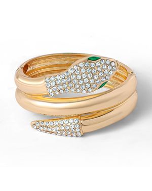 Jessica Simpson Snake Hinge Bracelet - White
