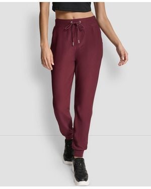 DKNY Tech Ottoman Cuffed High Rise sweatpants - Red