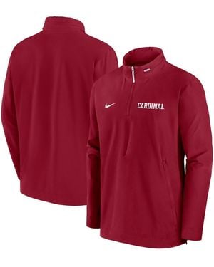 Nike Cardinal Stanford Cardinal Sideline Coaches Quarter-zip Jacket - Red
