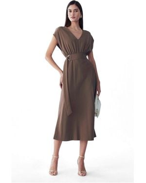 ST MRLO Enzy Dress - Brown