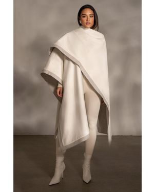 JLUXLABEL Park City Reversible Shawl - Brown