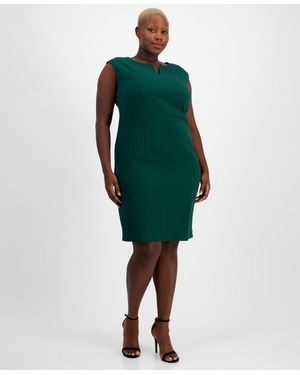 Kasper Women's Crew Neck Sheath Dress Black Size 12