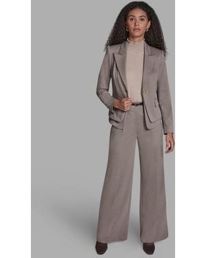 BCBGMAXAZRIA Peak Lapel One-button Blazer - Gray