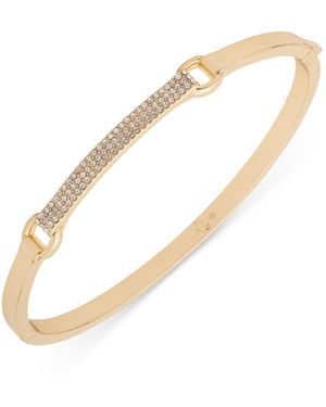 Ralph Lauren Tone Crystal Hinge Bangle Bracelet - Metallic