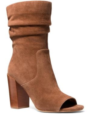 Michael Kors Michael Shayna Heeled Dress Booties - Brown