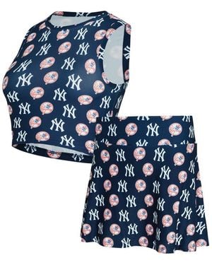 Concepts Sport New York Yankees Knit Tank Top And Skort Set - Blue