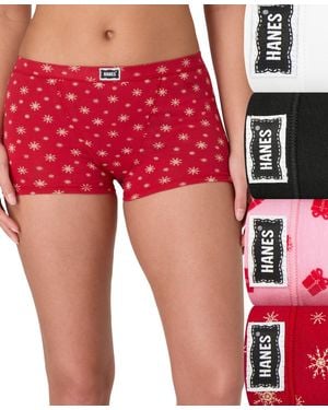 Hanes 4-piece Boxer Brief Underwear Assorted Bonus Pack - Red