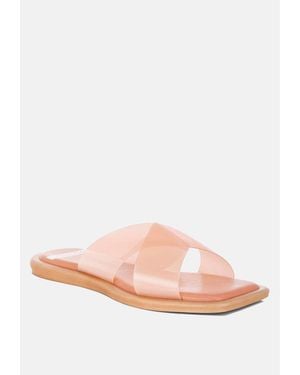 Rag & Co Rag And Co Kimama Criss Cross Strap Slip Ons - White