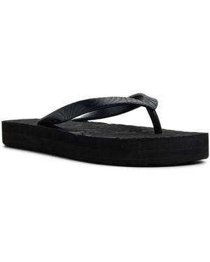 Roxy Beach Up Slip-on Flat Sandals - Black