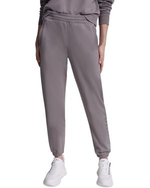 DKNY 1989 Rhinestone Logo High-rise Relaxed sweatpants - Gray