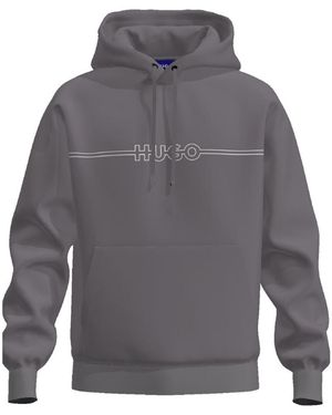 BOSS Graphic Long-sleeve Hoodie - Gray