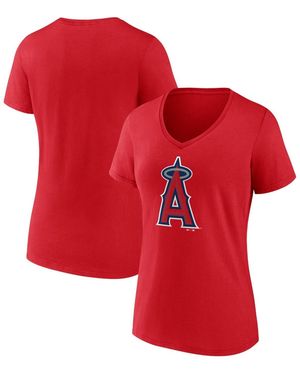 LOGO ATHLETIC Los Angeles Angels V-neck T-shirt - Red