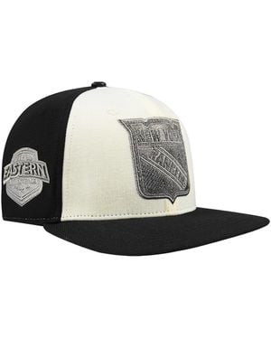 Pro Standard  New York Rangers French Terry Snapback Hat - White