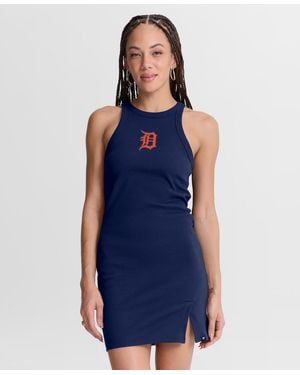 Fanatics Detroit Tigers Tri-blend Ribbed Sleeveless Dress - Blue