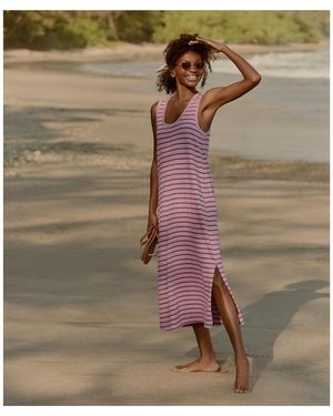 pact a line tank dress Slit Back Tank Dress, Regular / XS / Puakenikeni Deep Lagoon