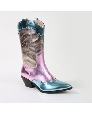 BERNESS Myrtle Western Boots - Blue