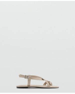 Mango Straps Leather Als - White